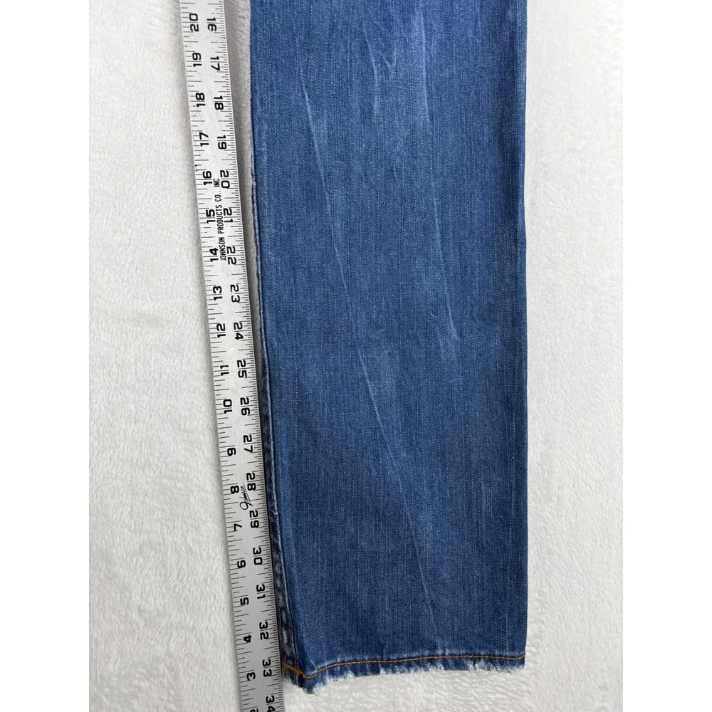 True Religion Mens 33x33 Jeans Grungy Distressed Blue Faded Denim